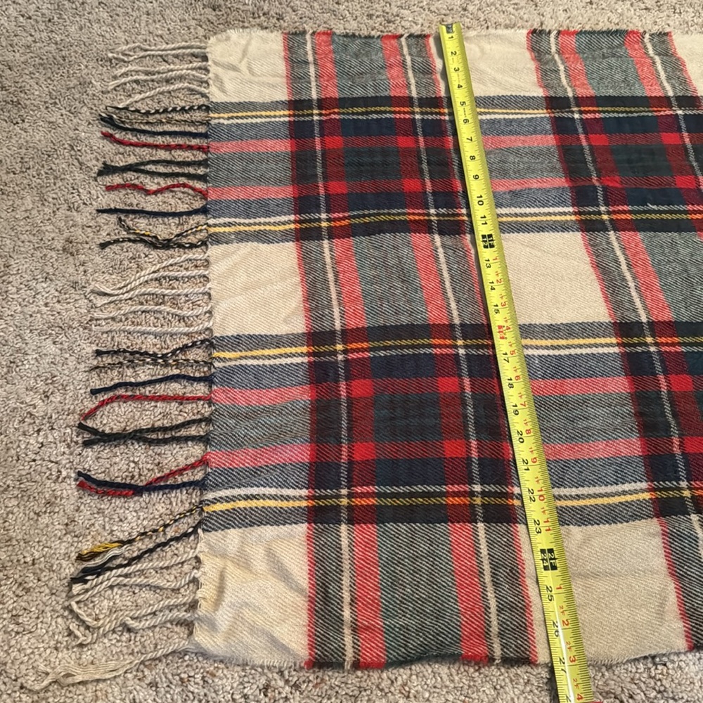 OSFM Large Plaid Winter Scarf 27”x76”